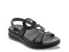 Fani Wedge Sandal Black view