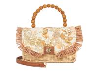 Blooms Satchel Tan view