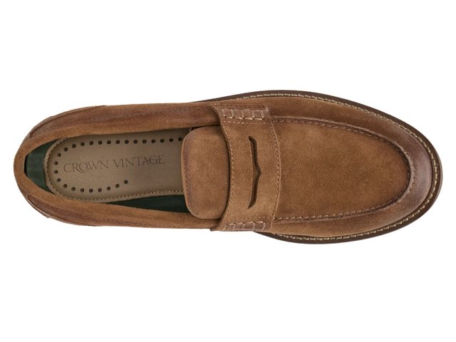 New Crown Vintage Jaydee Penny Lofers Slip On Men Shoes Leather Suede Sz 11 M Crown Vintage | Shoes | New Crown Vintage Jaydee Penny  main image 3