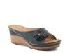 Mahan Wedge Sandal Navy view