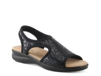 Nyaman Crackle Sandal Black view