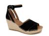 Charli Wedge Sandal Black Nubuck Leather view