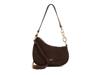 Direction Leather & Suede Shoulder Bag Dark Brown Leather/Suede view