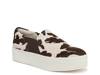Warren Platform Sneaker - Women's Brown/White Cow Print view
