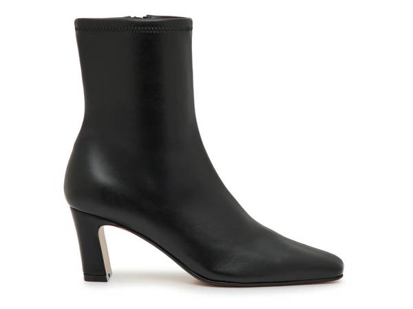 Featuring a black bootie from Steve Madden.