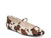 Reyes Mary Jane Ballet Flat White/Brown/Black Cow Print view