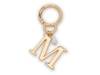 M Initial Bag Charm Gold view