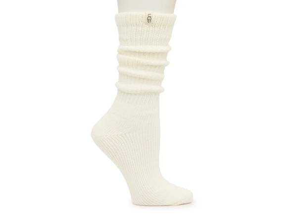 Featuring a pair of UGG socks.