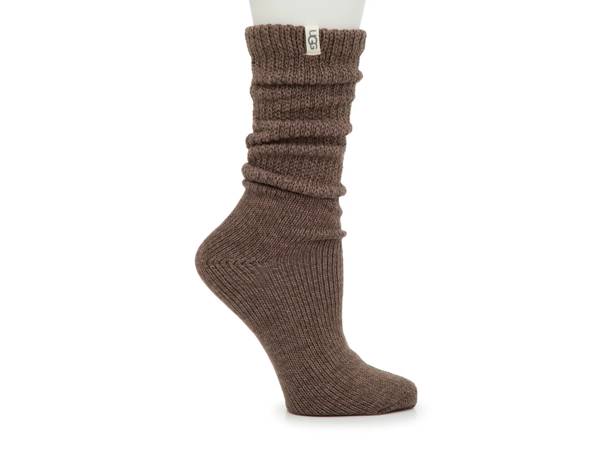 Featuring brown slouchy socks.