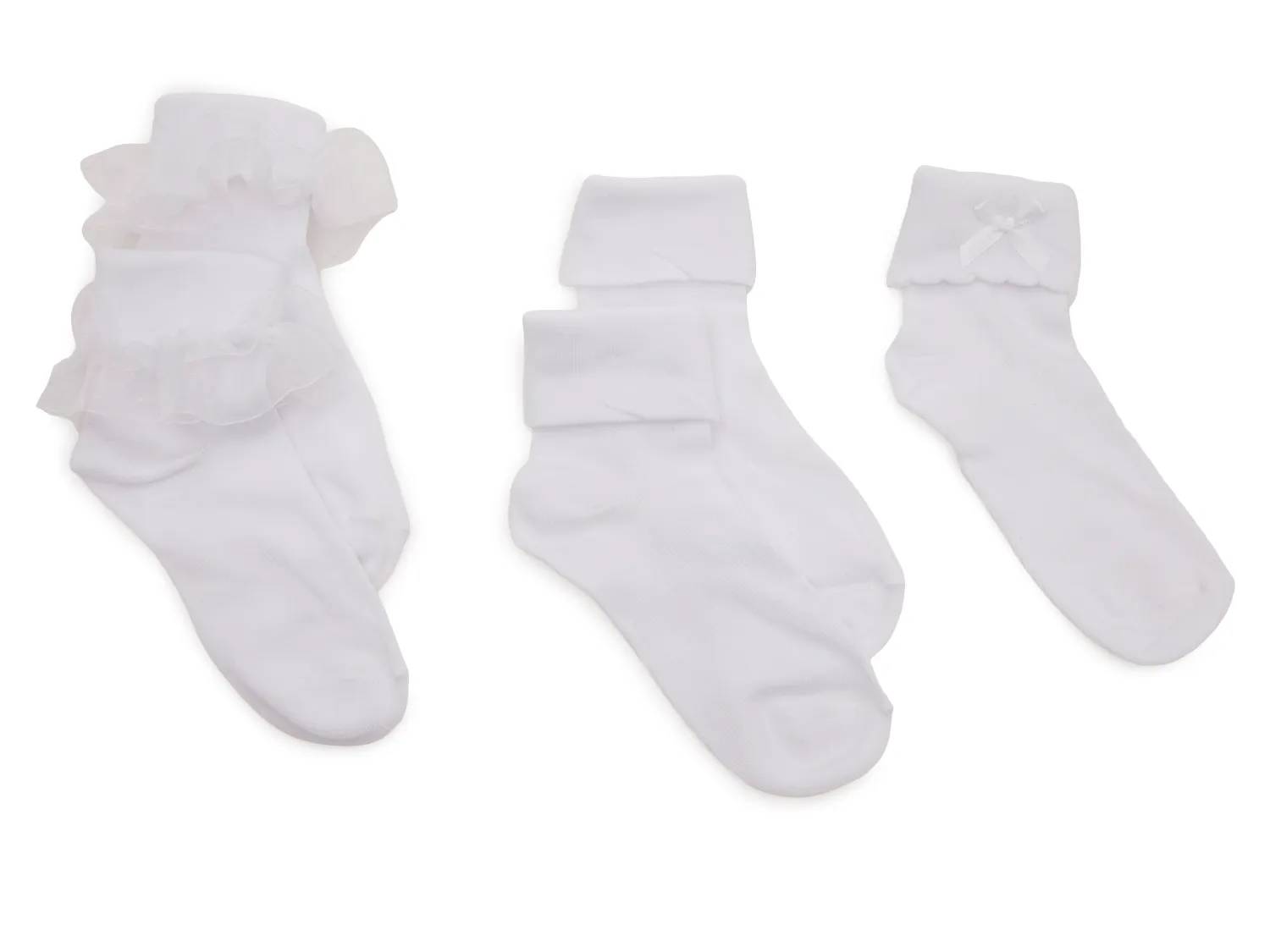 Turn Cuff Kids' Ankle Socks - 3 pack