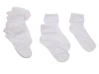 Turn Cuff Kids' Ankle Socks - 3 pack White view