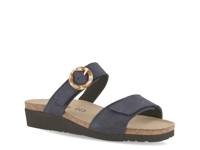 Anabel Wedge Sandal Navy Nubuck view