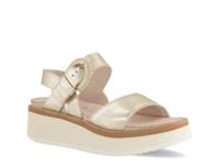 Crepe Wedge Sandal Gold Leather view