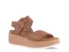 Crepe Wedge Sandal Caramel Leather view
