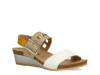 Dynasty Wedge Sandal White/Beige Leather view