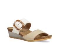 Kingdom Wedge Sandal Ivory Leather view