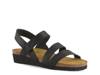 Kayla Wedge Sandal Matte Black Leather view
