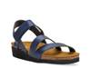 Kayla Wedge Sandal Blue Leather view