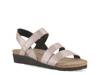 Kayla Wedge Sandal Silver Metallic Fabric view