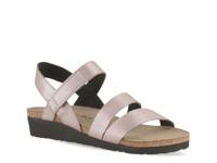Kayla Wedge Sandal Silver Metallic Fabric view