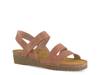 Kayla Wedge Sandal Latte Leather view