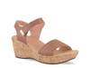 Summer Wedge Sandal Caramel Leather view