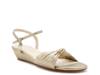 Rose Wedge Sandal Champagne view