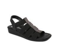 Sunset Wedge Sandal Black view