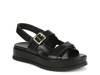 Ziva Platform Sandal Black Leather view