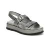 Ziva Platform Sandal Pewter Metallic Leather view