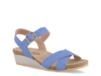 Throne Wedge Sandal Sapphire Leather view