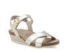 Throne Wedge Sandal Silver Leather view