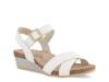 Throne Wedge Sandal White Leather view