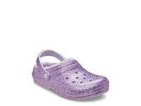 Classic Lined Chunky Glitter Clog - Kids' Purple view