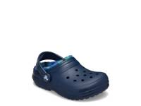 Classic Lined Bold Check Clog - Kids' Navy view