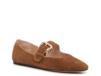 Zarah Mary Jane Flat Chestnut Suede view