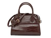 Mindy Satchel Dark Brown Croc Print view