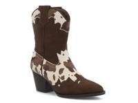 Sonni Western Bootie Brown/White Cow Print view