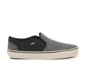 Featuring the men's Vans&nbsp;Asher Slip-On Sneaker. Click to shop men's slip on sneakers at DSW Designer Shoe Warehouse.