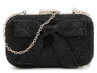 Bow Beaded Clutch Black view