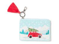 Beaded Coin Purse Bag Charm Multicolor view