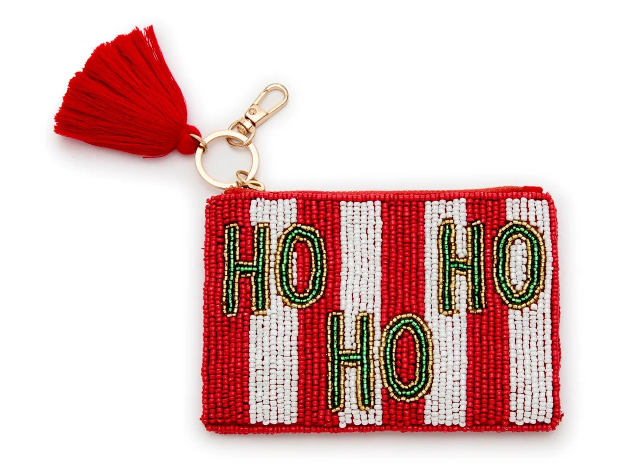 Ho Ho Ho Beaded Coin Purse