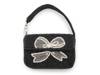 Beaded Bow Clutch Bag Charm Black view