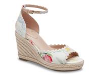 Kendri Espadrille Wedge Sandal White/Pink/Green Floral Print view