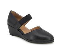 Rosemary Wedge Pump Black Leather view