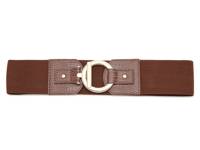 Circle & Bar Toggle Women's Belt Dark Brown view