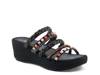 Shinychic Wedge Sandal Black/Multicolor Design view