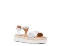 Gems Platform Sandal - Kids' Silver Metallic view