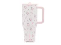 Traveler 40-Oz. Water Bottle Off White/Pink Floral Print view