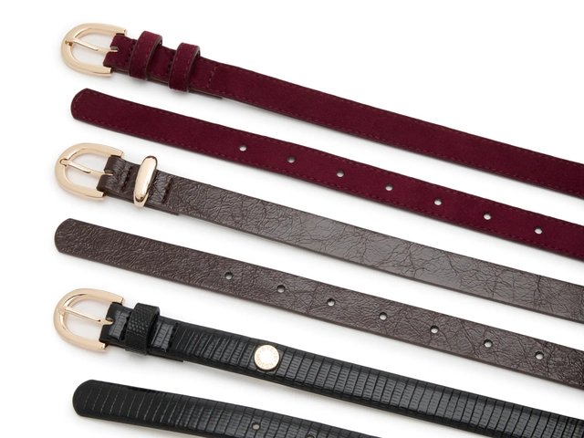 New ✨ 3 Pack Steve Madden Skinny Belts Steve Madden 3-For-1 Trend Women main image 3